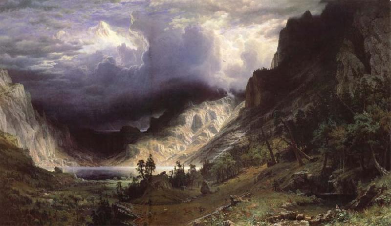 Albert Bierstadt Ein Sturm in den RockY Mountains,Mount Rosalie oil painting picture